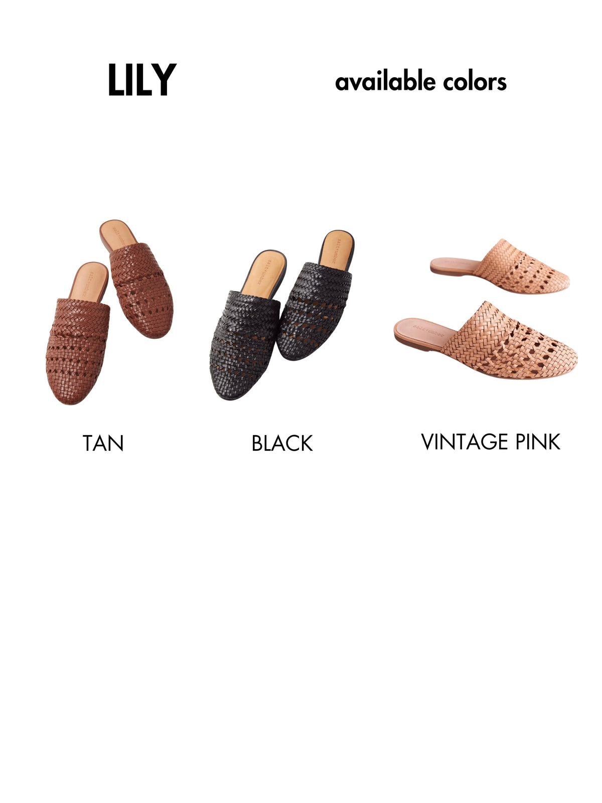 LILY-BLACK signature woven leather mules