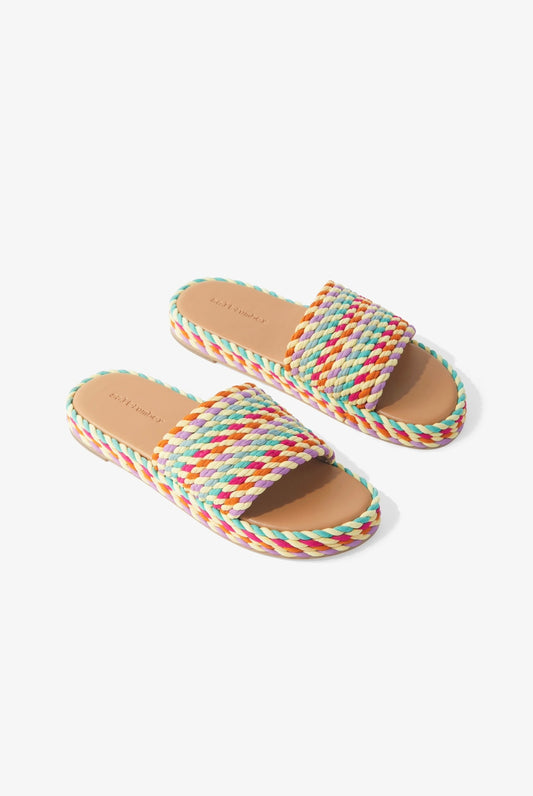 VIVA- TUTTI FRUITI vegan rope platform slide sandal