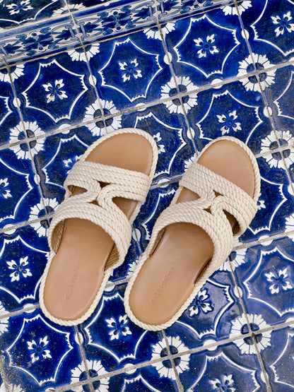 AVON-OFF WHITE vegan rope slides