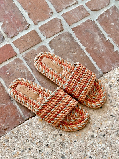 SUNNY-VINTAGE MULTI vegan rope slide sandal