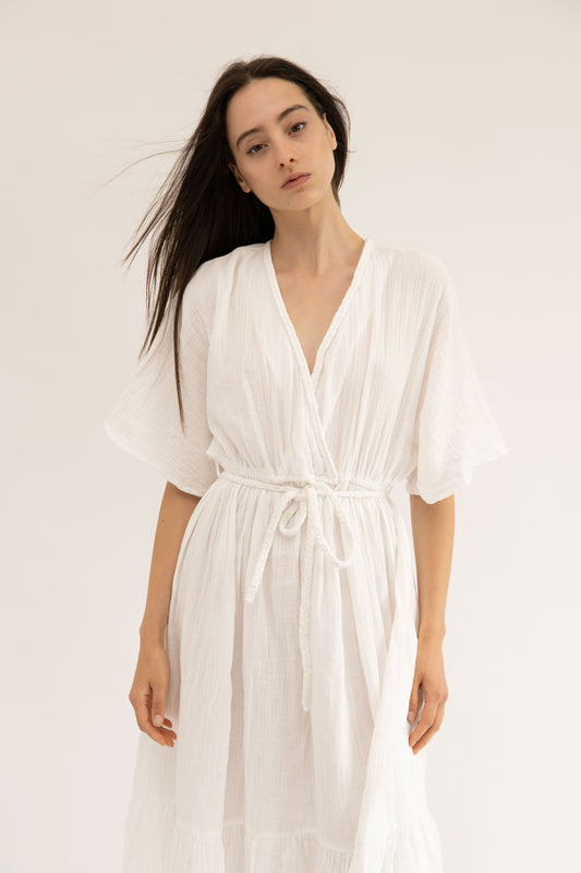 CHLOE - WHITE BRAIDED DRESS