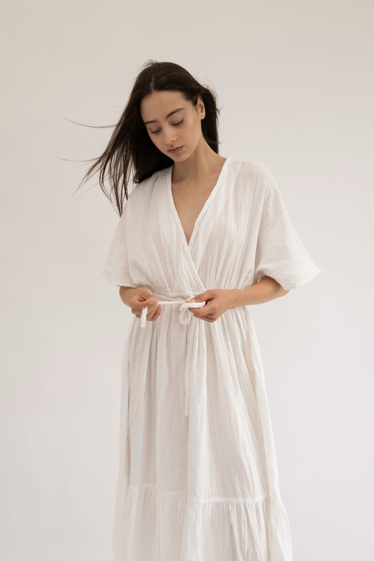 CHLOE - WHITE BRAIDED DRESS