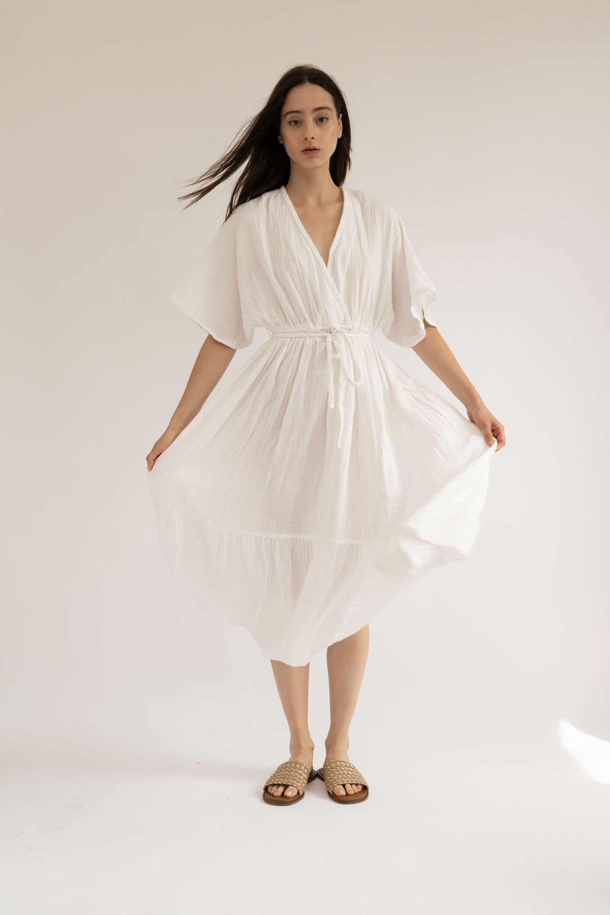 CHLOE - WHITE BRAIDED DRESS